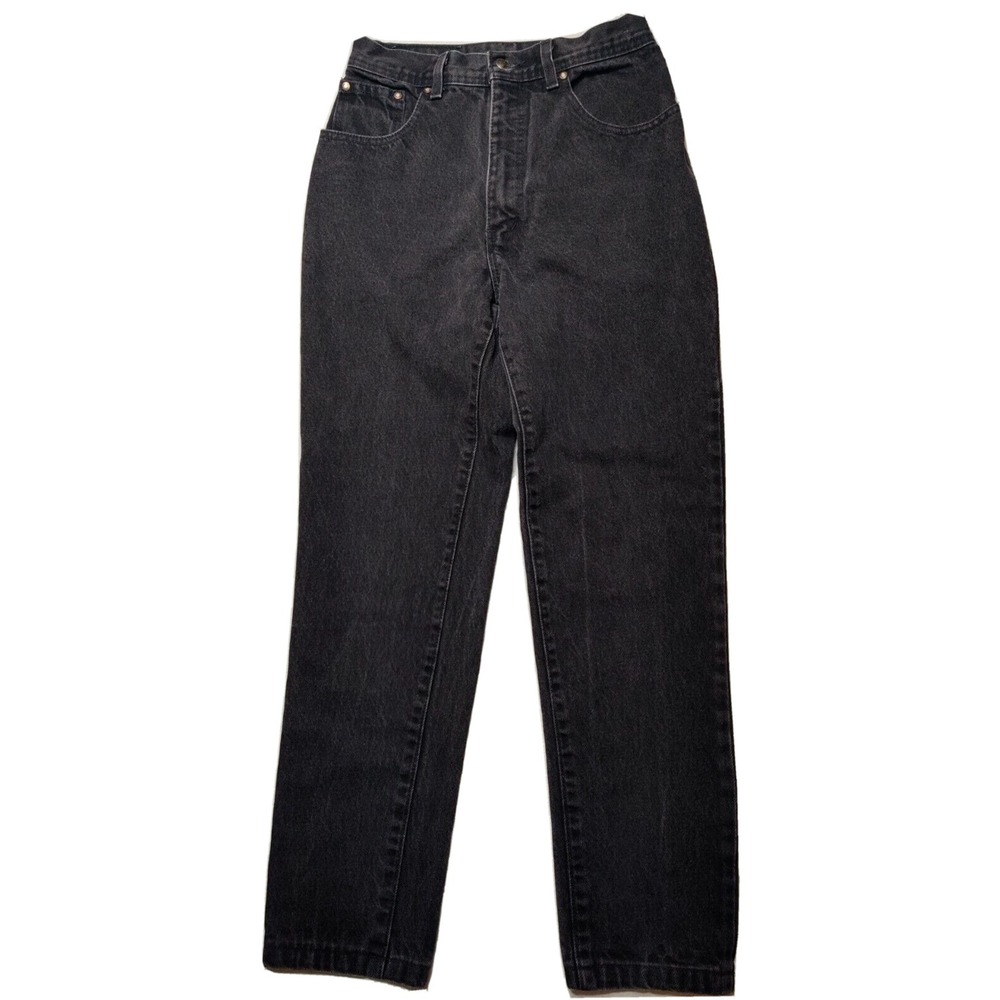 PARASUCO Women 29 (Actual‎ 26X27) Black Tapered Ankle Denim Jeans READ